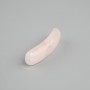Bead inlay Pink quartz shaped link with holes 36x10x6mm +