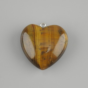 Heart Pendant Tiger’s Eye 30x30mm+