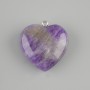 Amethyst Heart Pendant 30×30 mm+
