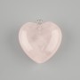 Pendant Heart Pink Quartz 30x30 mm+