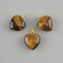 Pendant Heart Tiger's Eye 15x15x23mm+