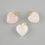 Heart Pendant Pink Quartz 15x15x23mm+