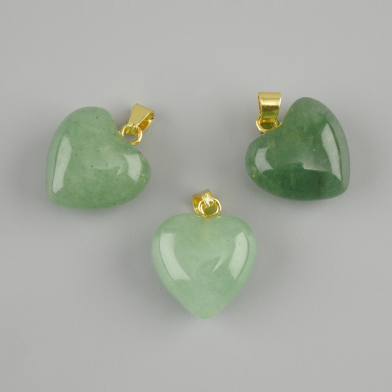 Heart Pendant Jade 15x15x23mm+