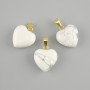 Heart pendant Howlite 15x15x23mm+
