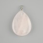 Pendant Rose Quartz teardrop 40x30mm+-, length 50mm+-