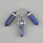 Pendant Lazurite hexagon crystal with sphere 8x31x41 mm+