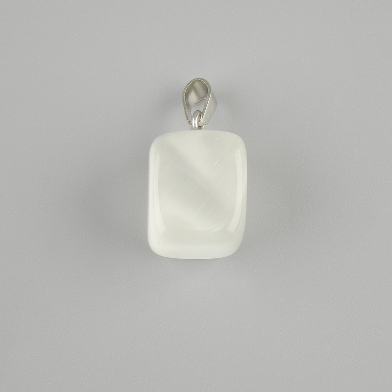 Pendant Totem Cat's Eye Stone bar 14x11x11mm ±, length 23mm ± assorted size