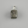 Totem pendant Larvikite stone bar 14x11x11mm ±, length 23mm ± assorted sizes