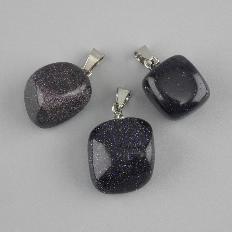 Totem Pendant Aventurine Night of Cairo Bar, 14-19x11x11mm ±, Length 23-28mm ±, Assorted