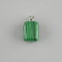 Totem pendant Malachite block 14x11x11mm ±, length 23mm ± assorted sizes