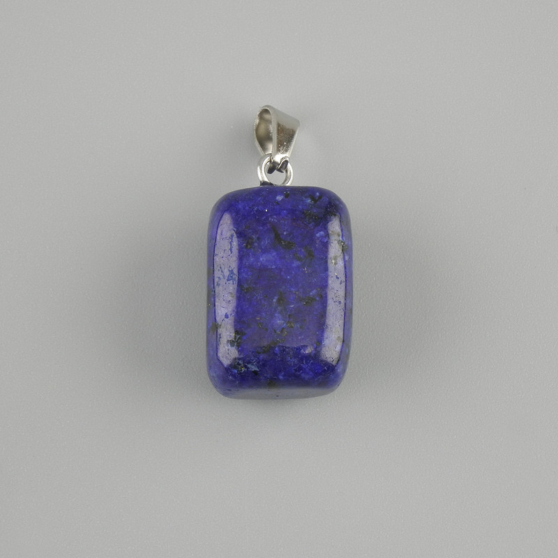 Totem pendant Lapis Lazuli block 14x11x11mm +- , length 23mm +-, assorted sizes