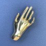 Brooch pendant Hand gold-toned metal 27x55mm+