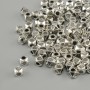 Silver-colored bead-insert hardware, metal color silver, diameter 3×3 mm ± hole opening, diameter 1.8 mm ±; packaging 20 g (~133 pcs)