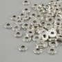 Silver-colored bead-insert metal color silver, diameter 6 mm +- hole, diameter 2.5 mm +- packaged 20 g (~100 pcs)