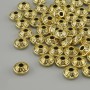 Gold bead-insert hardware, metal color gold, diameter 6.5×3.5 mm ±, hole diameter 1.9 mm ±, packaged 20 g. (~52 pcs)
