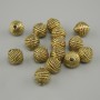 Bead insert in yellow gold color, metal color gold, diameter 8×7.5 mm, hole 1.8 mm, diameter 1.8 mm, ±, packaged 20 g (~15 pcs)