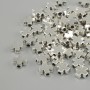 Bead Inlay Insert Cross silver color metal, diameter 6×6 mm ±, hole diameter 1.8 mm ±, packing 20 g (~68 pcs)