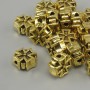 Bead insert cross gold-plated color metal, diameter 8x8mm+- hole, diameter 2mm+- packaged 20g (~17 pcs)