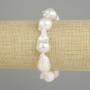 Baroque pearl bracelet, diameter 20-23x13-17mm +/-, length 18cm +/- stretch