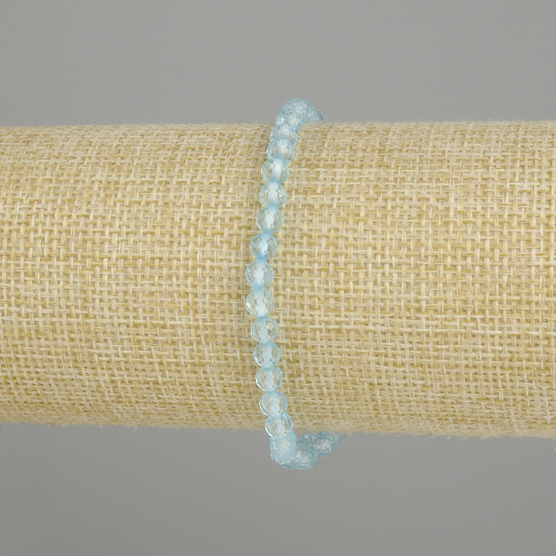 Bracelet Topaz faceted bead, diameter 4mm ±, length 18cm ± stretch
