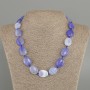 Necklace Agate oval, diameter 19, 5-20x15mm +-, length 45cm +- with clasp