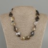 Agate Oval Necklace, diameter 19.5-20x15mm ±, length 45cm ± with clasp