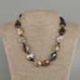 Agate Oval Necklace, diameter 19.5-20x15mm ±, length 45cm ± with clasp