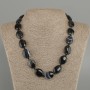 Agate necklace oval, diameter 19, 5-20x15mm+-, length 45cm+- with clasp