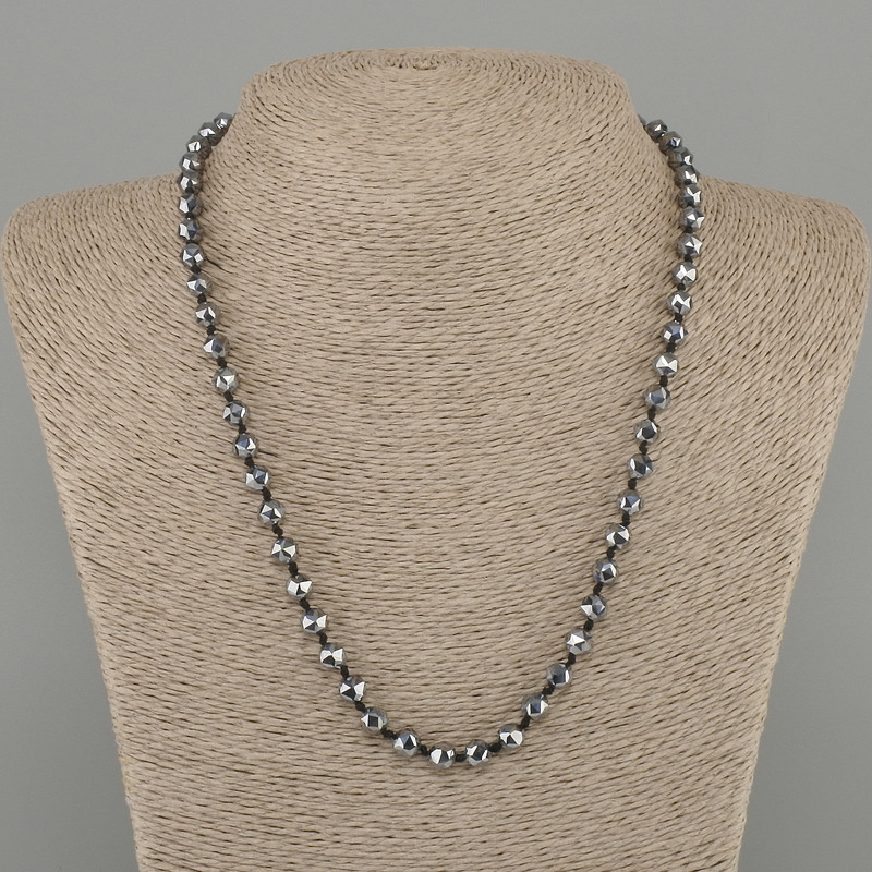 Necklace Terahertz faceted 7x6mm +-, length 45cm +- with clasp