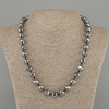 Terahertz necklace faceted bead, diameter 10mm+/-, length 45cm+/- with clasp