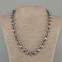 Terahertz necklace faceted bead, diameter 10mm+/-, length 45cm+/- with clasp