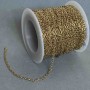 Gold chain on a spool for jewelry making, thickness 2.4 mm ±, length 18 m ±