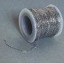 Jewelry chain on a spool fitting, thickness 1.5 mm ±, length 18 m ±, stainless metal