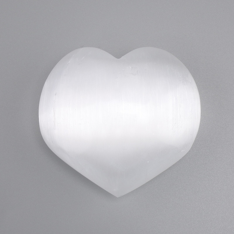 Souvenir Heart Selenite 70x55x27mm +-( assorted sizes) (per 1 pc)