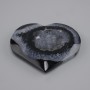 Heart Agate souvenir with geode 85x73x12mm +- (assorted sizes) (per 100 g)