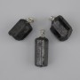 Pendant unpolished Tourmaline Schorl 30-40×11-20 mm ± (assorted sizes)
