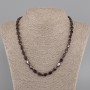 Garnet necklace tumbled oval, diameter 10-11x6, 5mm+-, length 50cm +- with clasp