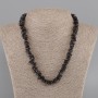 Garnet Chip Necklace, diameter 9–12x2–3 mm ±, length 45 cm ± with clasp