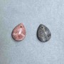 Pendant fossilized coral drop, diameter 20x14 mm+