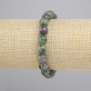 Zoisite bracelet faceted bead, diameter 8mm+- , length 18cm+- stretch