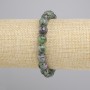 Zoisite bracelet faceted bead, diameter 8mm+- , length 18cm+- stretch