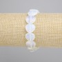 Bracelet Moonstone (Opalite) heart, diameter 14mm ±, length 18cm ± stretch
