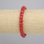 Coral bracelet, faceted cube, diameter 6x6 mm +/-, length 18 cm +/- stretch