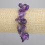 Amethyst bracelet tumbled butterfly 13-24×5-14mm ±, length 18cm ± stretch