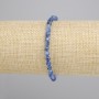 Kyanite bracelet faceted round bead, diameter 4mm±, length 18cm± stretch