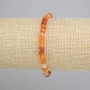 Carnelian bracelet faceted cube bead, diameter 5×5mm +/-, length 18cm +/-, stretch