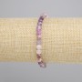 Lepidolite bracelet faceted bead, diameter 5mm+/-, length 18cm+/-, stretch