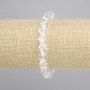 Bracelet Mountain Crystal Faceted, diameter 9x8mm +/-, length 18cm +/-, stretch