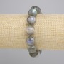 Labradorite bracelet smooth round bead, diameter 13 mm ±, length 18 cm ± stretch