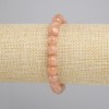 Selenite Sun Stone Bracelet smooth ball, diameter 8.5 mm ±, length 18 cm ± on stretch